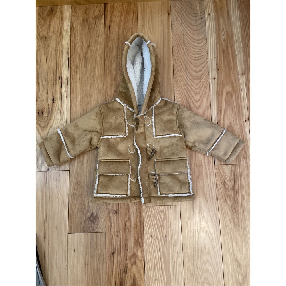 Talbots kids baby girl 6 month faux suede Tan coat